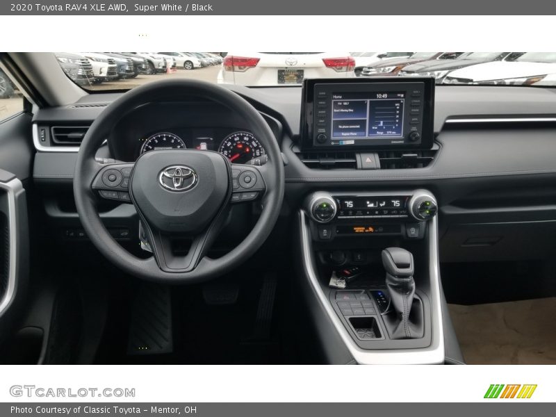 Super White / Black 2020 Toyota RAV4 XLE AWD