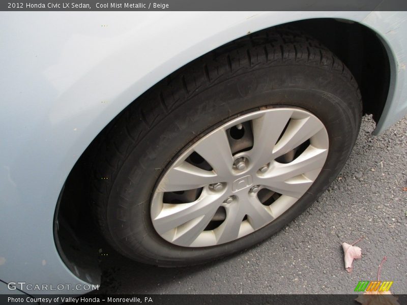 Cool Mist Metallic / Beige 2012 Honda Civic LX Sedan