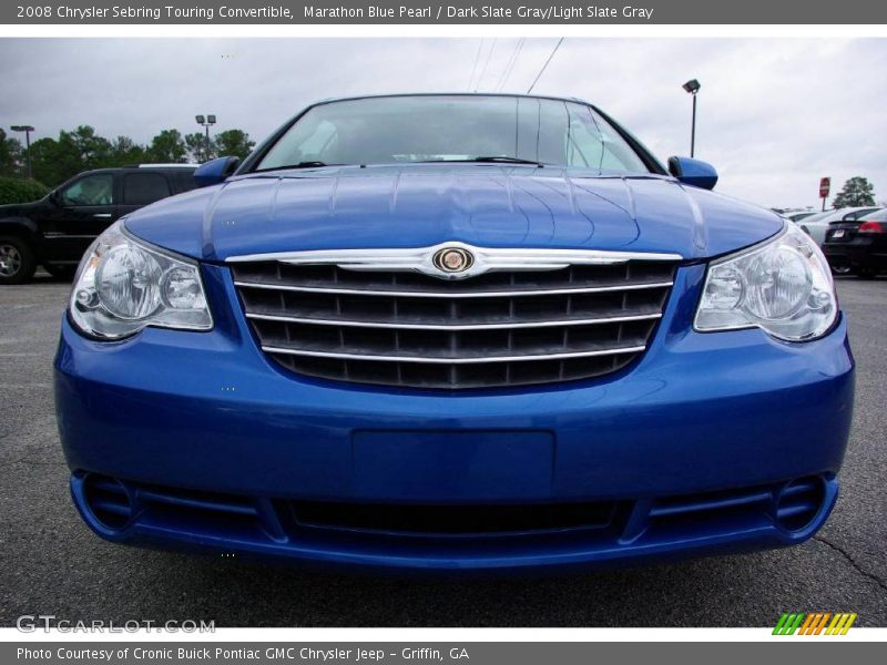 Marathon Blue Pearl / Dark Slate Gray/Light Slate Gray 2008 Chrysler Sebring Touring Convertible