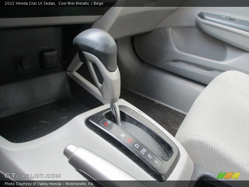 Cool Mist Metallic / Beige 2012 Honda Civic LX Sedan