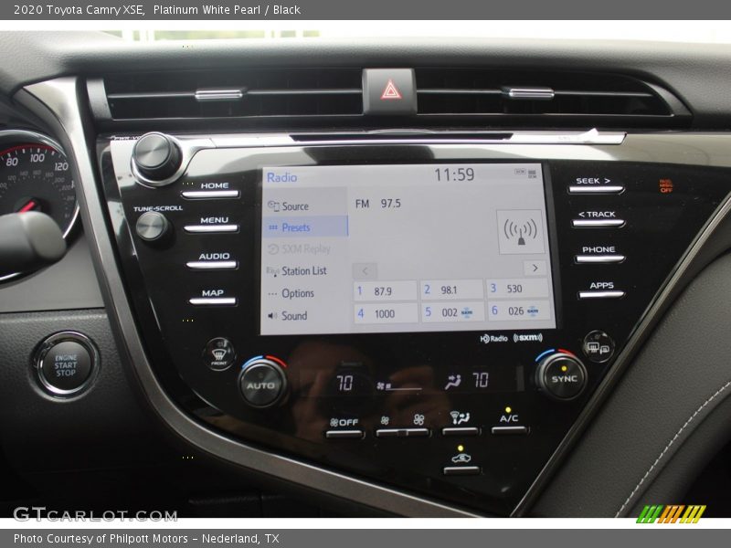 Platinum White Pearl / Black 2020 Toyota Camry XSE