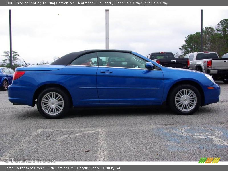 Marathon Blue Pearl / Dark Slate Gray/Light Slate Gray 2008 Chrysler Sebring Touring Convertible