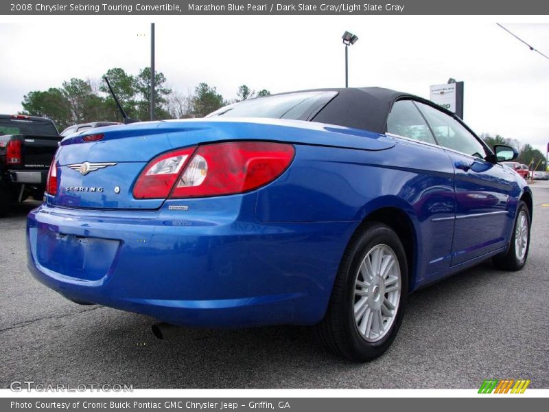 Marathon Blue Pearl / Dark Slate Gray/Light Slate Gray 2008 Chrysler Sebring Touring Convertible