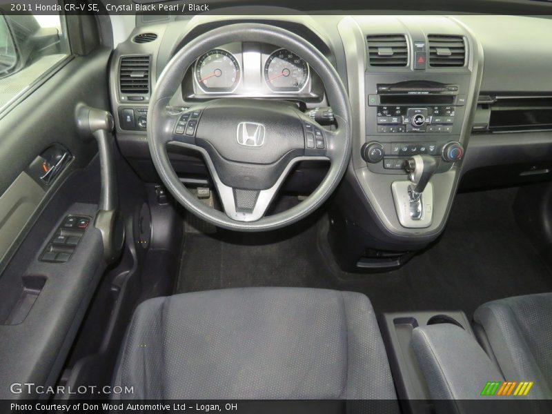 Crystal Black Pearl / Black 2011 Honda CR-V SE