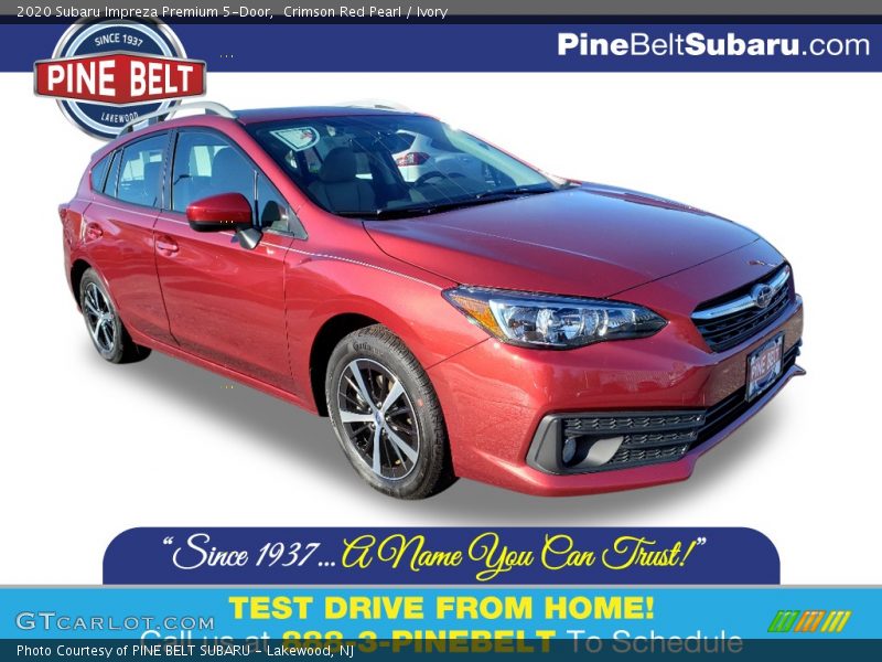 Crimson Red Pearl / Ivory 2020 Subaru Impreza Premium 5-Door