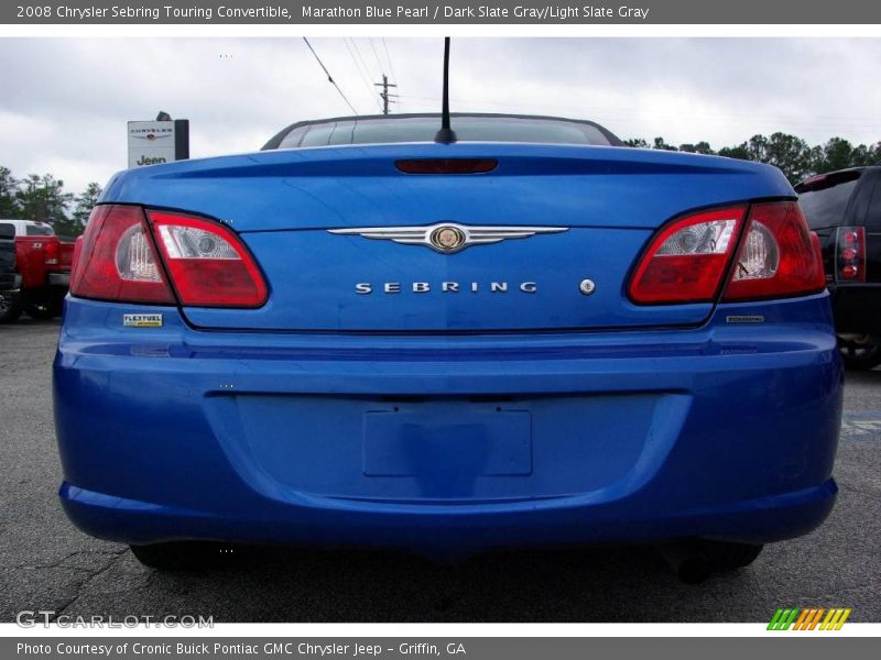 Marathon Blue Pearl / Dark Slate Gray/Light Slate Gray 2008 Chrysler Sebring Touring Convertible