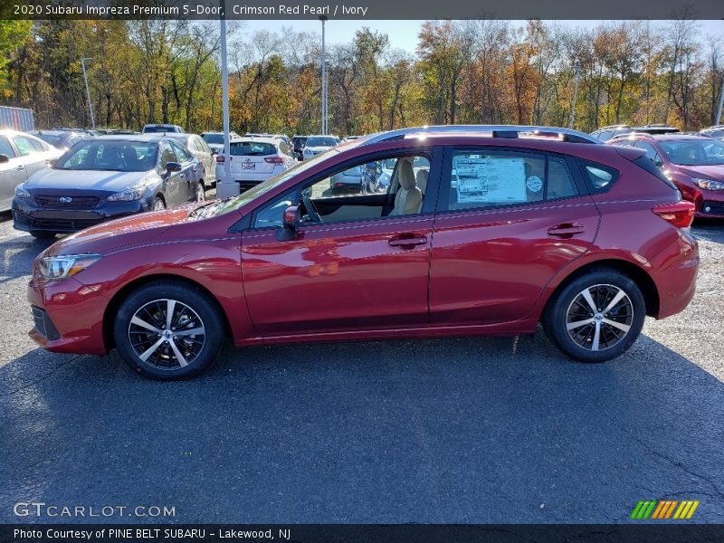 Crimson Red Pearl / Ivory 2020 Subaru Impreza Premium 5-Door