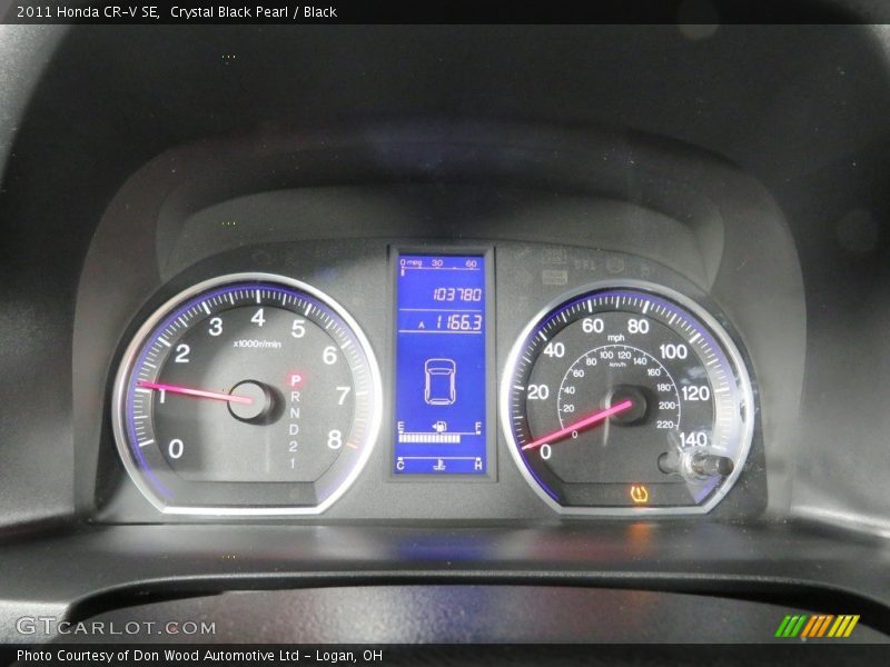 Crystal Black Pearl / Black 2011 Honda CR-V SE
