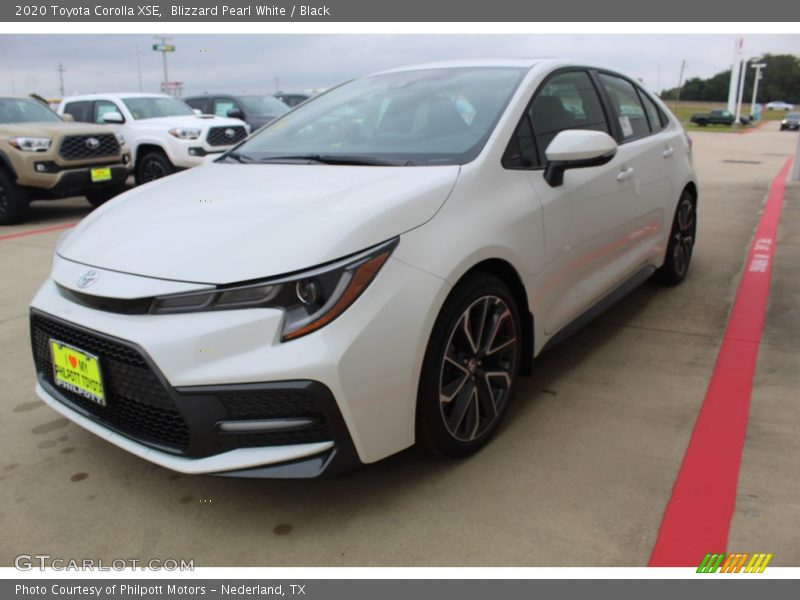 Blizzard Pearl White / Black 2020 Toyota Corolla XSE