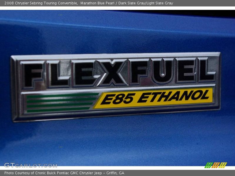 Marathon Blue Pearl / Dark Slate Gray/Light Slate Gray 2008 Chrysler Sebring Touring Convertible