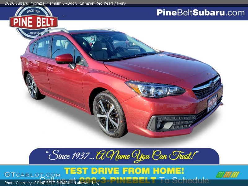 Crimson Red Pearl / Ivory 2020 Subaru Impreza Premium 5-Door