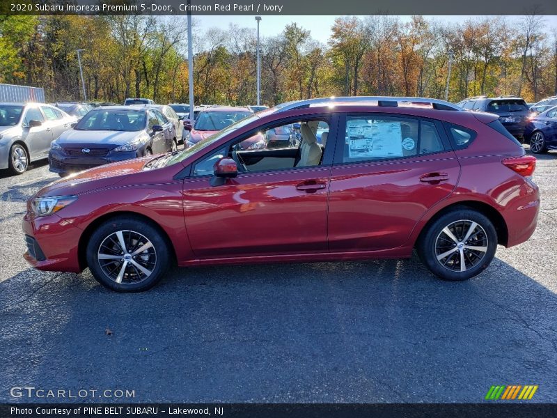 Crimson Red Pearl / Ivory 2020 Subaru Impreza Premium 5-Door