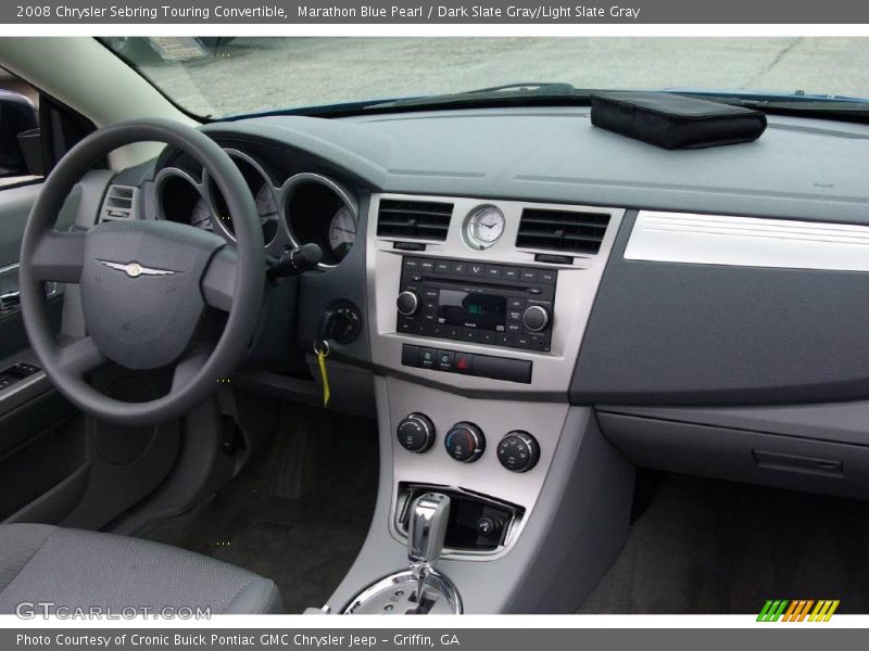 Marathon Blue Pearl / Dark Slate Gray/Light Slate Gray 2008 Chrysler Sebring Touring Convertible