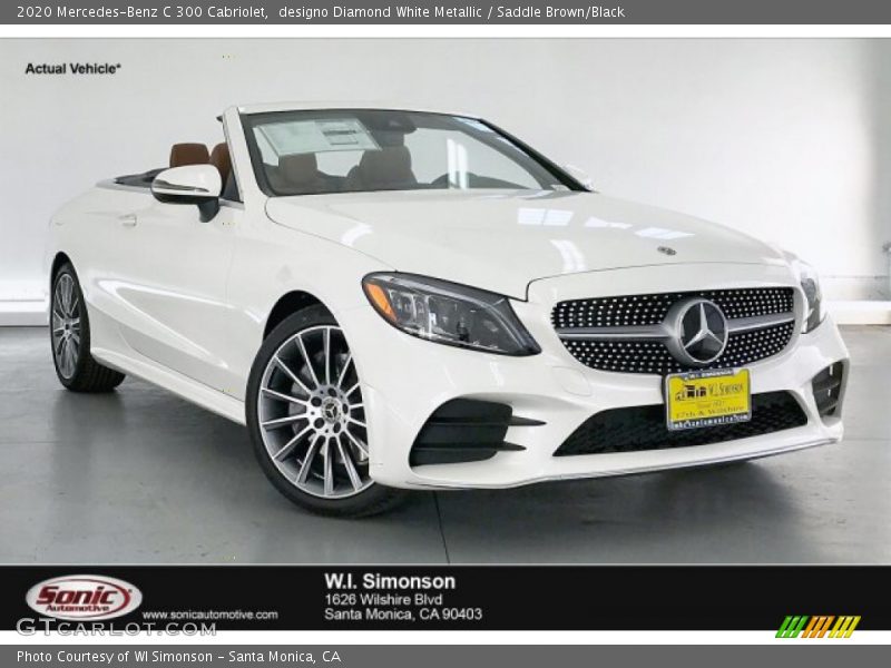 designo Diamond White Metallic / Saddle Brown/Black 2020 Mercedes-Benz C 300 Cabriolet