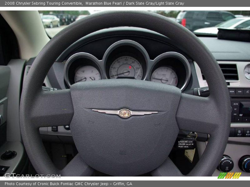 Marathon Blue Pearl / Dark Slate Gray/Light Slate Gray 2008 Chrysler Sebring Touring Convertible