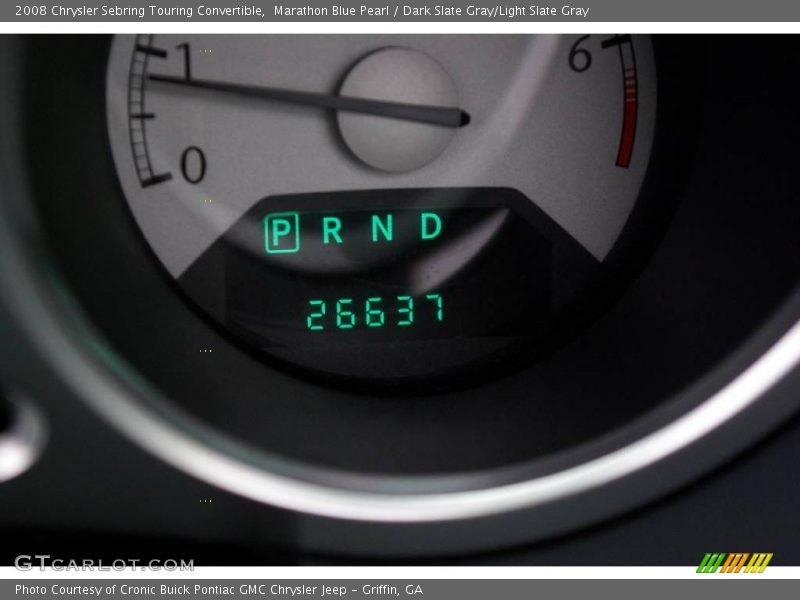 Marathon Blue Pearl / Dark Slate Gray/Light Slate Gray 2008 Chrysler Sebring Touring Convertible
