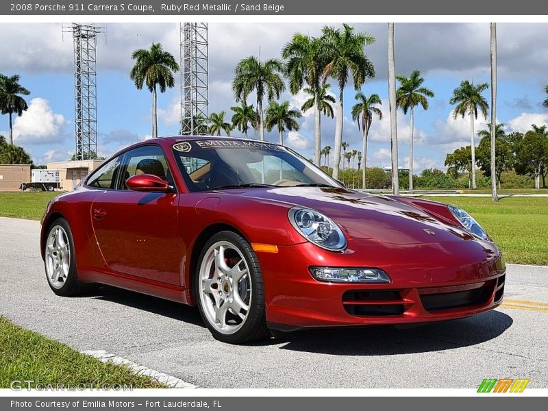 Ruby Red Metallic / Sand Beige 2008 Porsche 911 Carrera S Coupe
