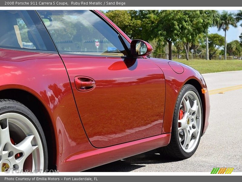 Ruby Red Metallic / Sand Beige 2008 Porsche 911 Carrera S Coupe