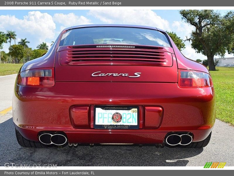 Ruby Red Metallic / Sand Beige 2008 Porsche 911 Carrera S Coupe