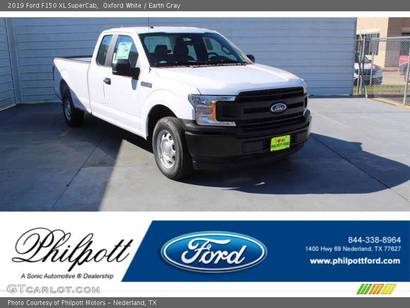 Oxford White / Earth Gray 2019 Ford F150 XL SuperCab