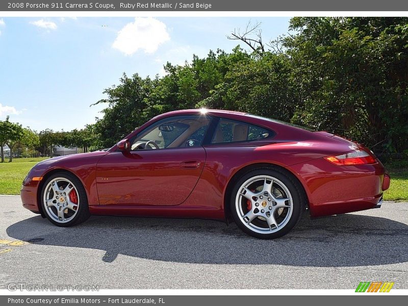 Ruby Red Metallic / Sand Beige 2008 Porsche 911 Carrera S Coupe