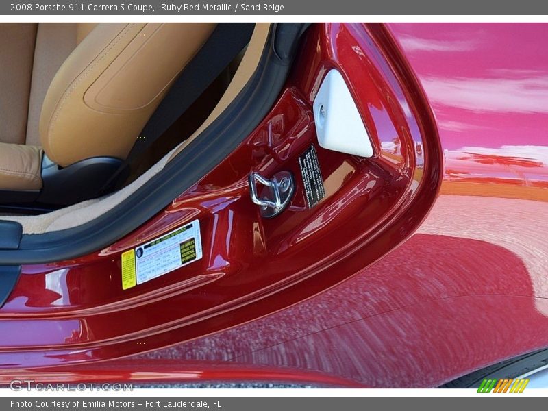 Info Tag of 2008 911 Carrera S Coupe