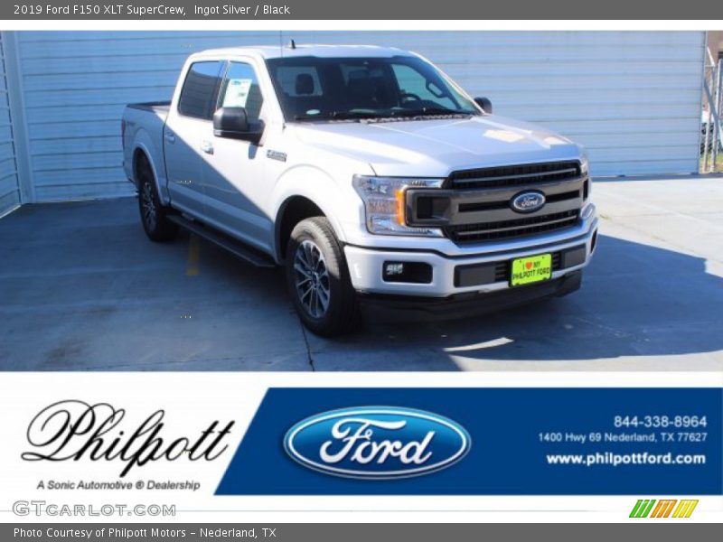 Ingot Silver / Black 2019 Ford F150 XLT SuperCrew