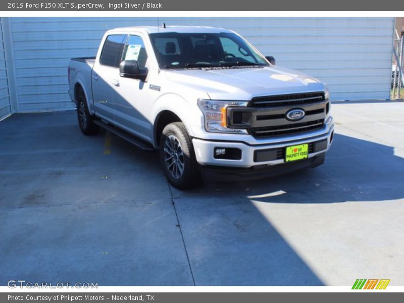 Ingot Silver / Black 2019 Ford F150 XLT SuperCrew