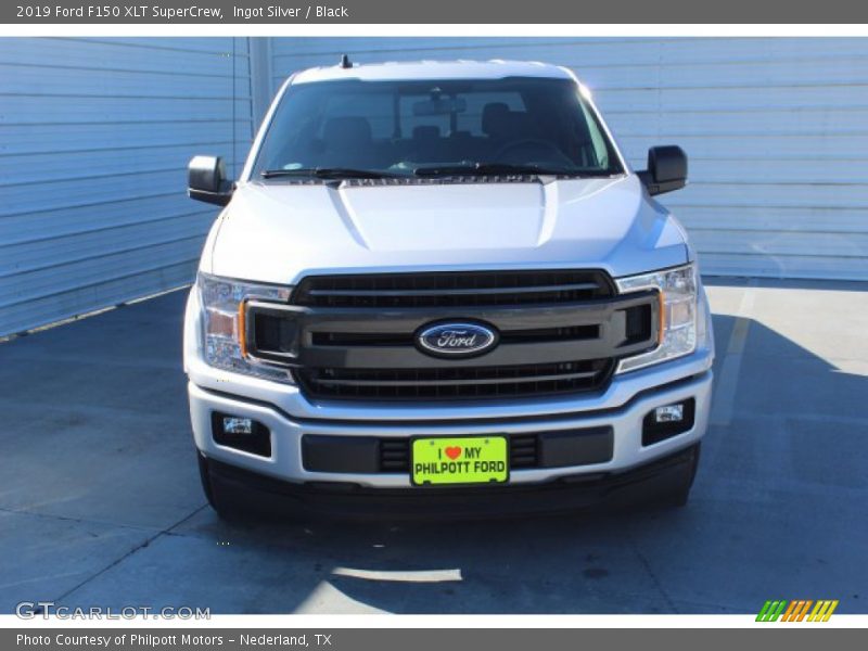 Ingot Silver / Black 2019 Ford F150 XLT SuperCrew