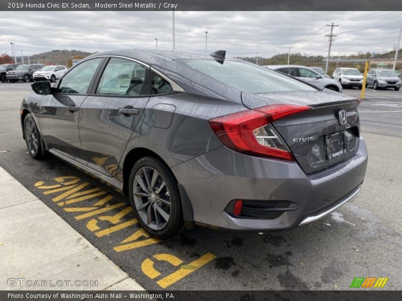Modern Steel Metallic / Gray 2019 Honda Civic EX Sedan