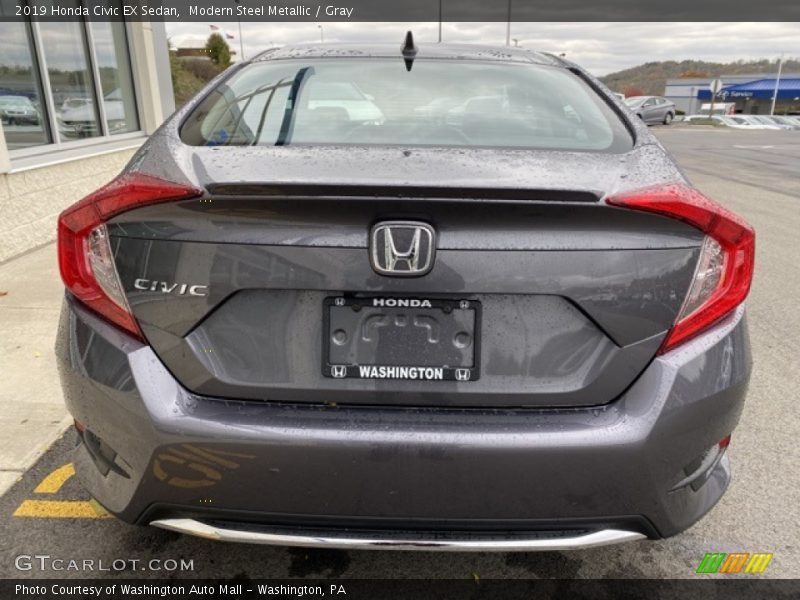 Modern Steel Metallic / Gray 2019 Honda Civic EX Sedan
