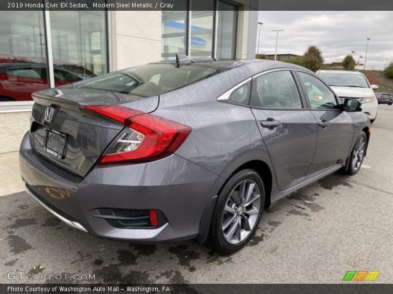 Modern Steel Metallic / Gray 2019 Honda Civic EX Sedan