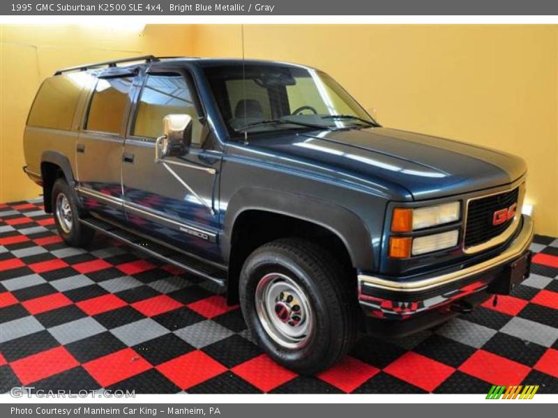 Bright Blue Metallic / Gray 1995 GMC Suburban K2500 SLE 4x4