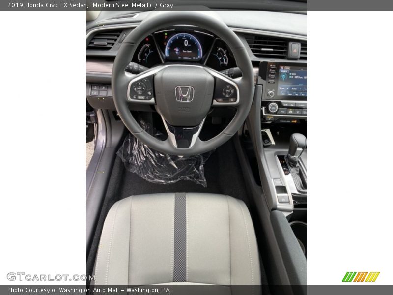Modern Steel Metallic / Gray 2019 Honda Civic EX Sedan