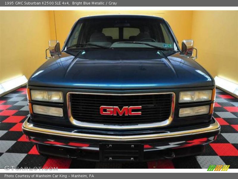 Bright Blue Metallic / Gray 1995 GMC Suburban K2500 SLE 4x4