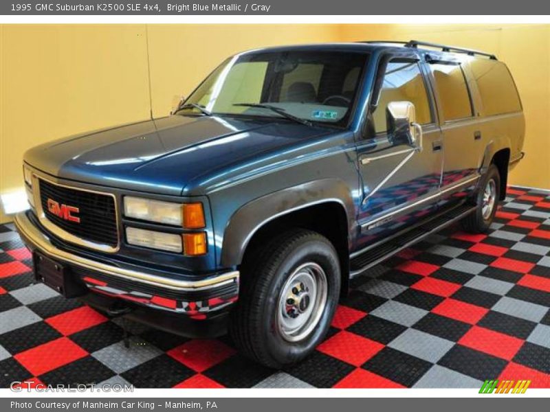 Bright Blue Metallic / Gray 1995 GMC Suburban K2500 SLE 4x4