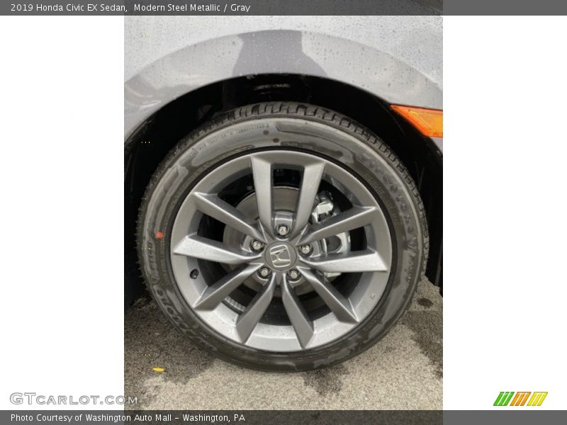 Modern Steel Metallic / Gray 2019 Honda Civic EX Sedan
