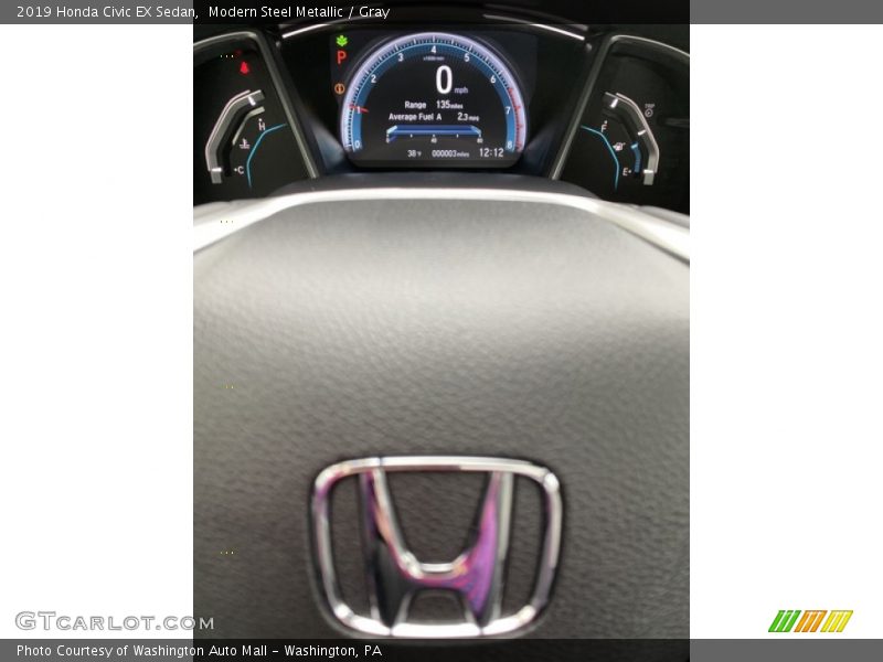 Modern Steel Metallic / Gray 2019 Honda Civic EX Sedan
