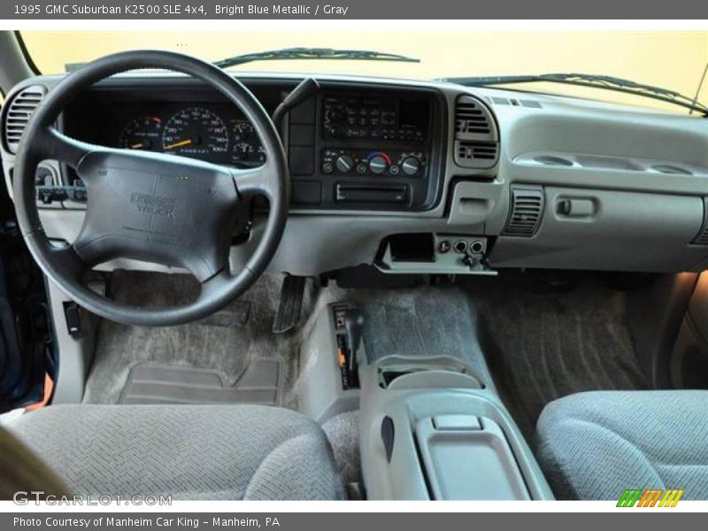 Bright Blue Metallic / Gray 1995 GMC Suburban K2500 SLE 4x4