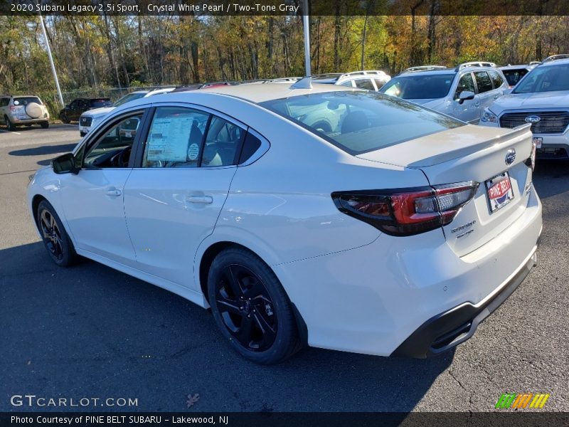 Crystal White Pearl / Two-Tone Gray 2020 Subaru Legacy 2.5i Sport