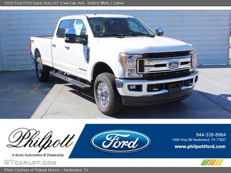 Oxford White / Camel 2019 Ford F350 Super Duty XLT Crew Cab 4x4