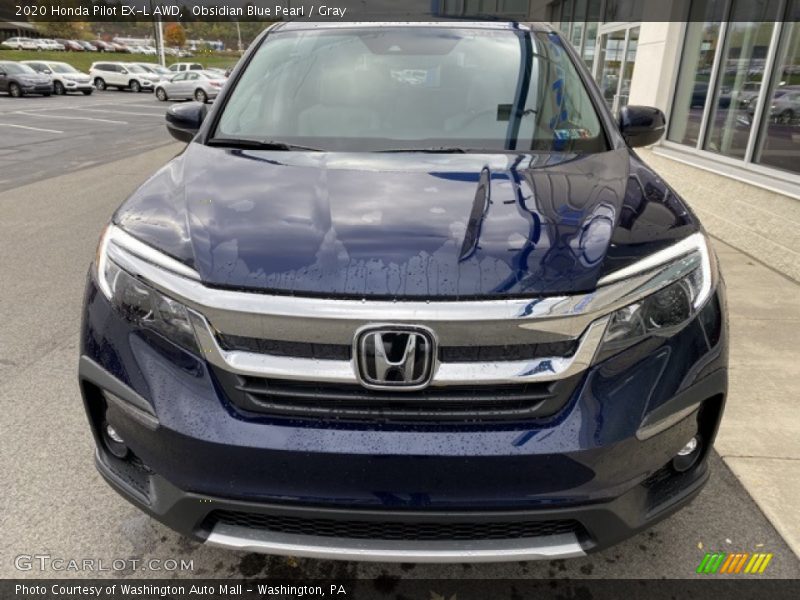 Obsidian Blue Pearl / Gray 2020 Honda Pilot EX-L AWD