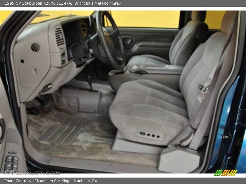 Bright Blue Metallic / Gray 1995 GMC Suburban K2500 SLE 4x4