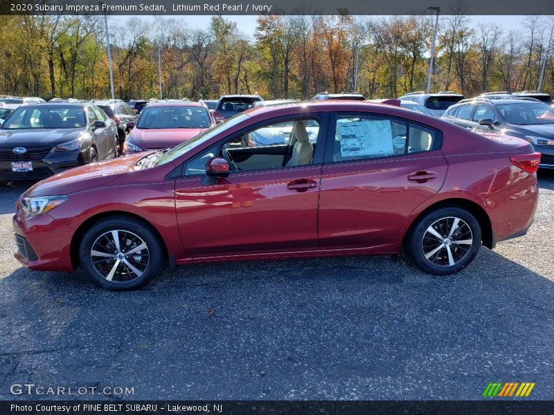 Lithium Red Pearl / Ivory 2020 Subaru Impreza Premium Sedan