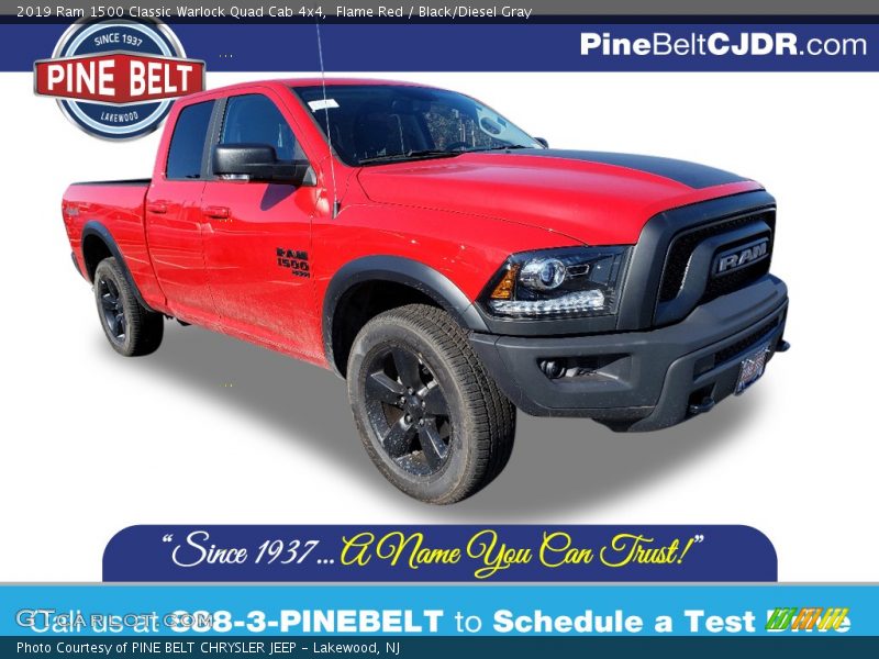 Flame Red / Black/Diesel Gray 2019 Ram 1500 Classic Warlock Quad Cab 4x4