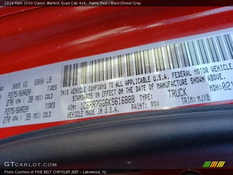 Flame Red / Black/Diesel Gray 2019 Ram 1500 Classic Warlock Quad Cab 4x4