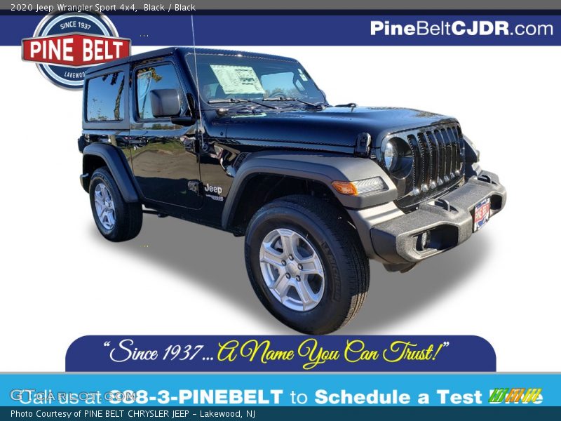 Black / Black 2020 Jeep Wrangler Sport 4x4
