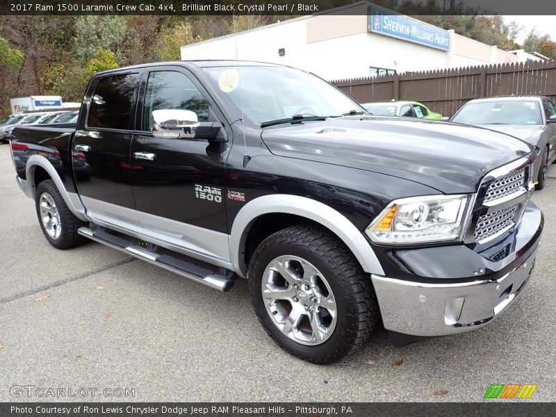 Brilliant Black Crystal Pearl / Black 2017 Ram 1500 Laramie Crew Cab 4x4