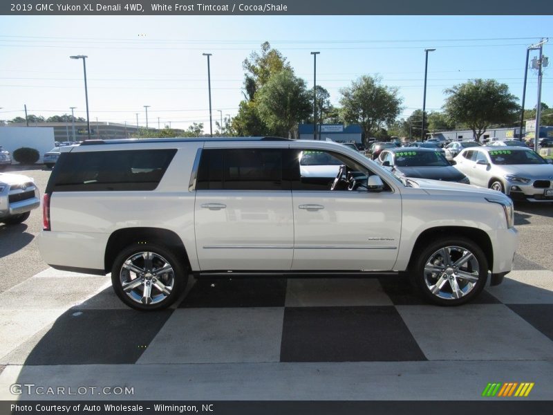 White Frost Tintcoat / Cocoa/Shale 2019 GMC Yukon XL Denali 4WD