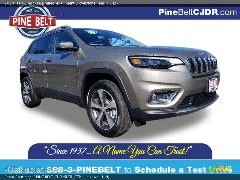 Light Brownstone Pearl / Black 2020 Jeep Cherokee Limited 4x4